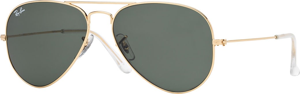 Ray Ban Monochromatic Metal Aviator Sunglasses, Yellow Pattern