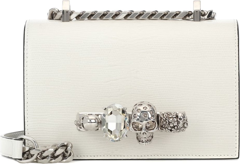 Alexander McQueen Jeweled Mini leather crossbody bag