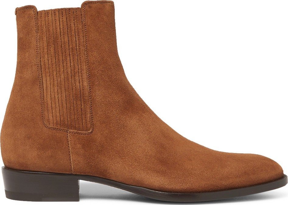 Saint Laurent Suede Chelsea Boots