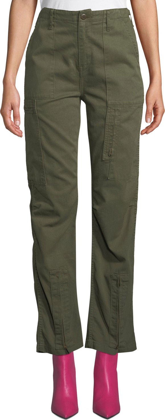 RE/DONE High-Rise Straight-Leg Cargo Pants