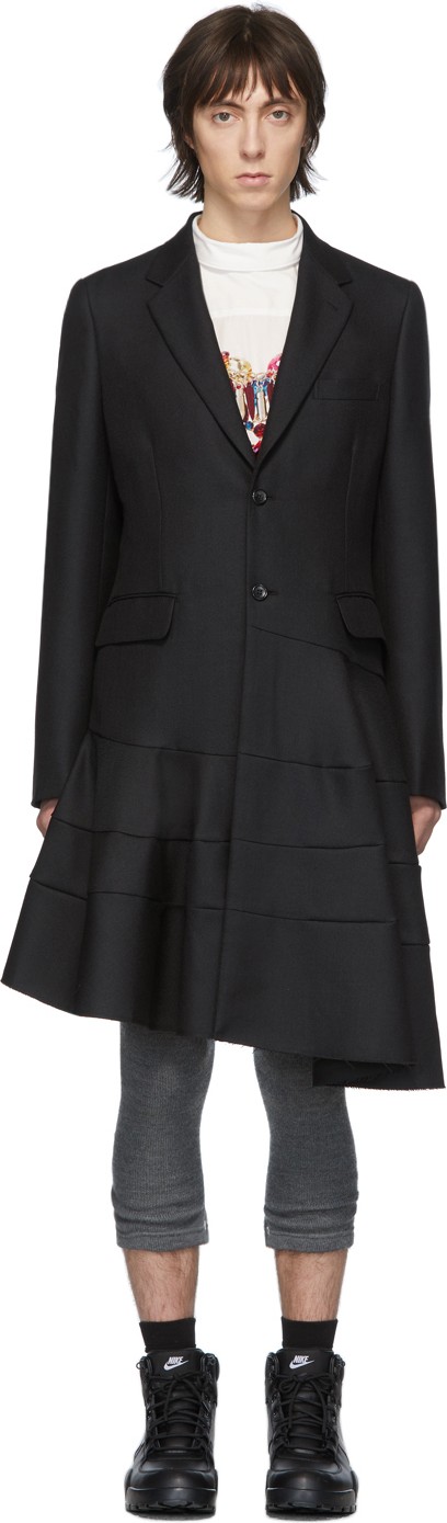 Comme Des Garçons Homme Plus Black Wool Coat