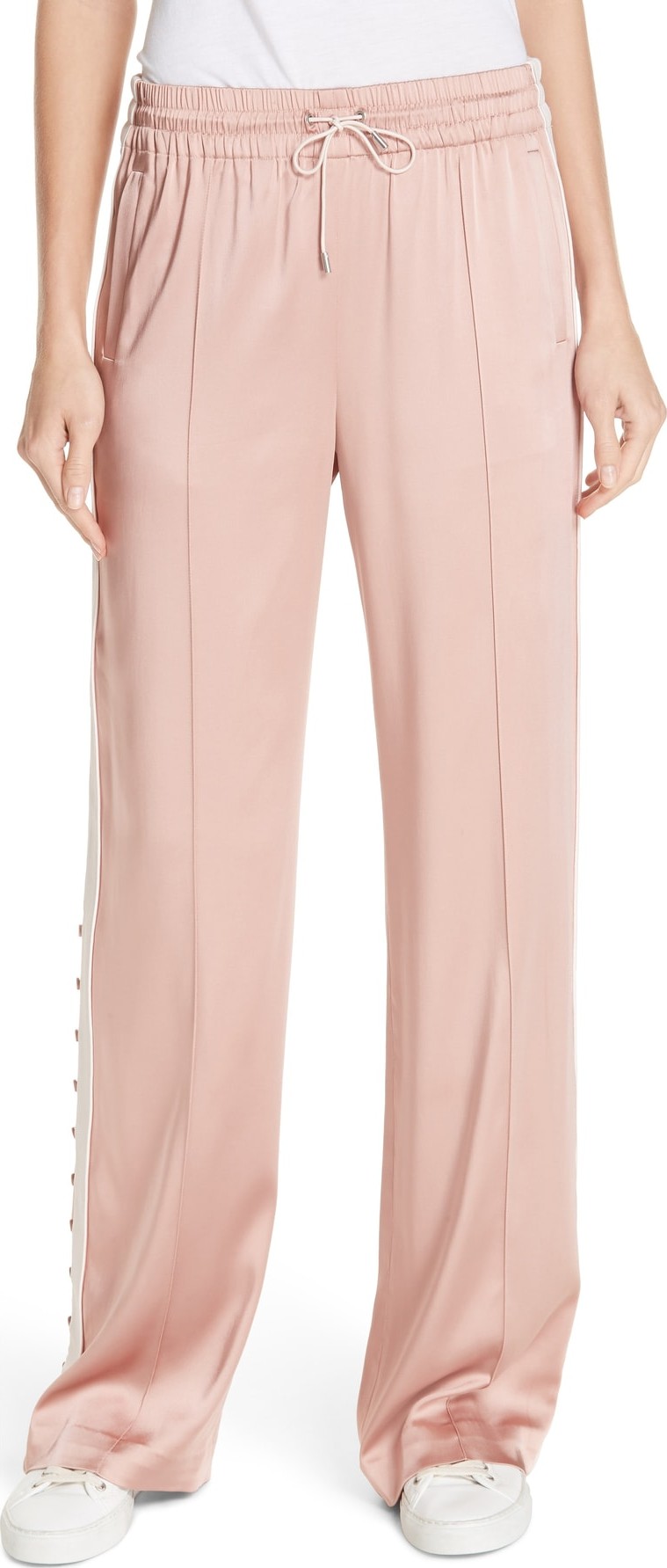Jonathan Simkhai Satin & Crepe Track Pants