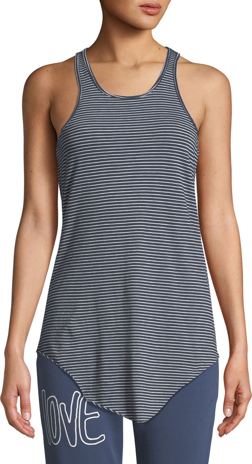 FOREO Base Layer Striped Scoop-Neck Tank