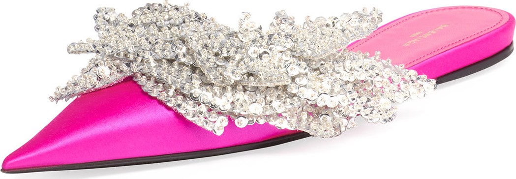 Balenciaga Embellished Pointed-Toe Flat
