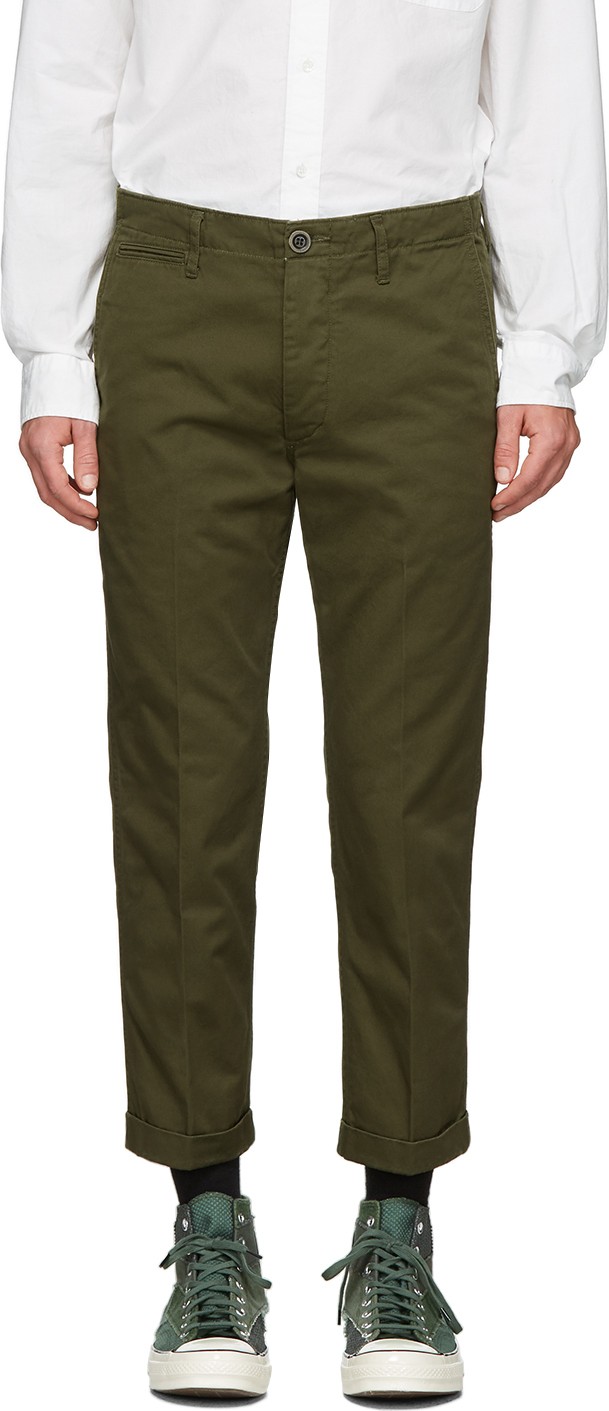 Visvim Khaki High Water Chinos Visvim Khaki High Water Chinos