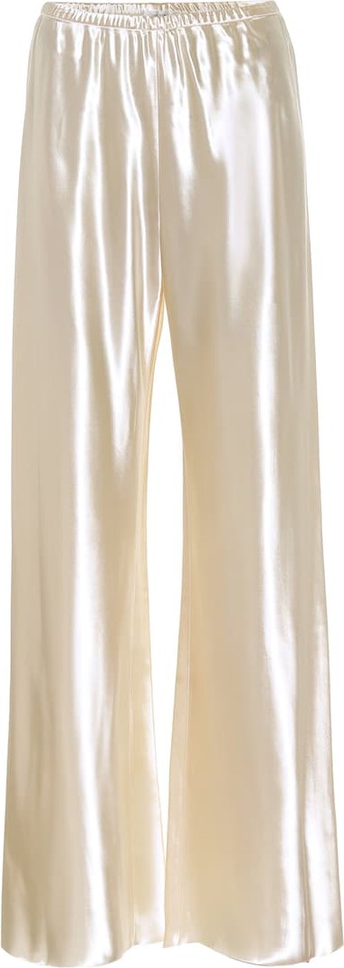 THE ROW Gala satin high-rise wide-leg pants