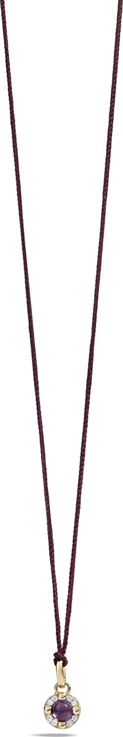 Pomellato M'ama Non M'ama Pendant Necklace in Rose Gold with Amethyst & Diamonds