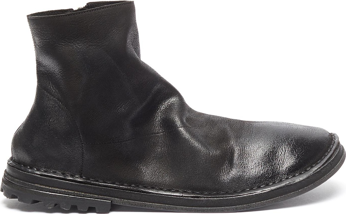 Marsell Distressed leather zip boots
