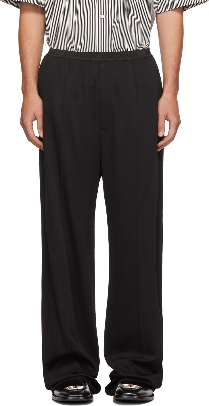 Balenciaga Black Fluid Elastic Trousers