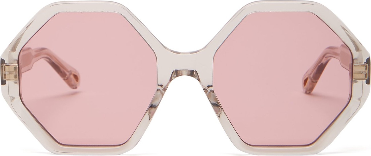 Chloe Turtledove hexagonal-frame sunglasses