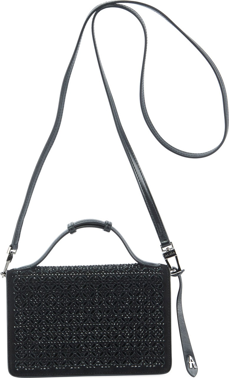 Alaïa Franca Small Petal Cutout Crossbody Bag with Handle
