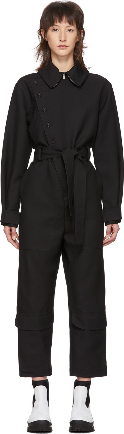 Stella McCartney Black Wool Military Jumpsuit