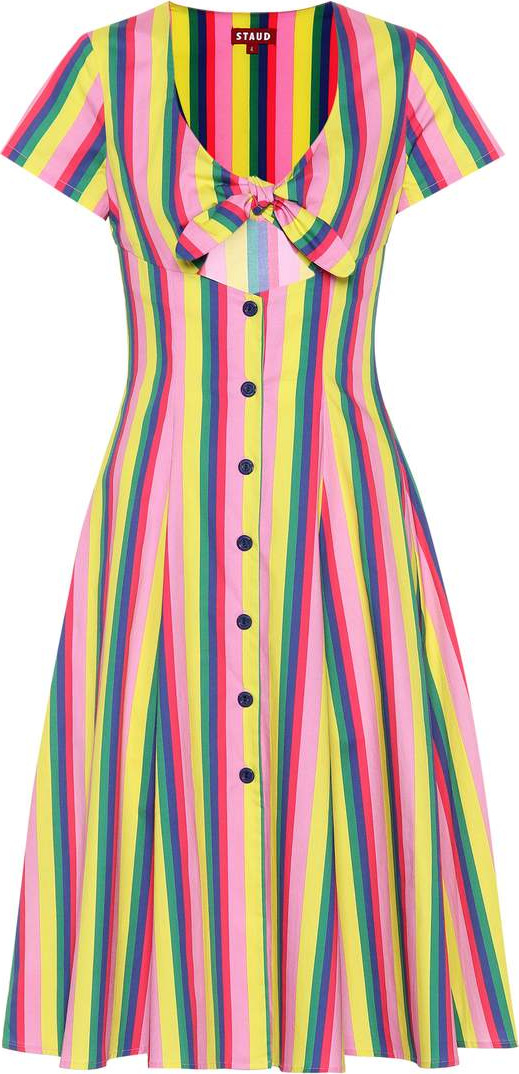 Staud Alice striped poplin dress
