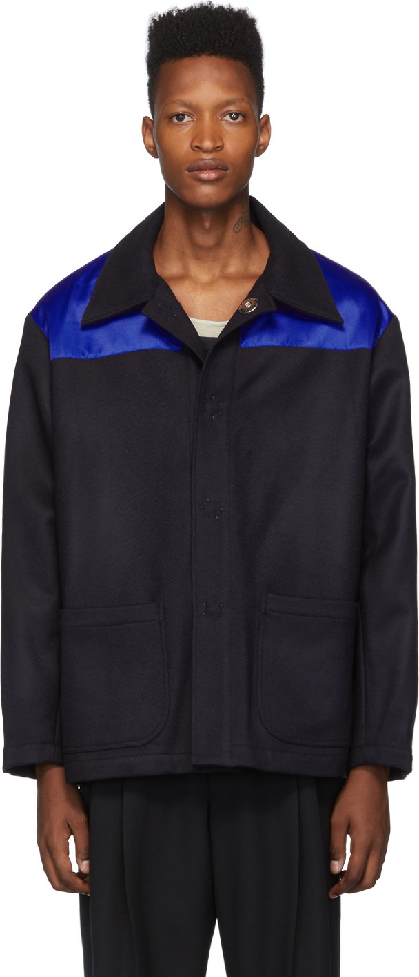 Daniel W. Fletcher SSENSE Exclusive Navy & Red Donkey Jacket