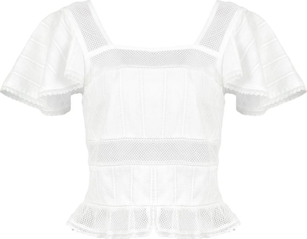 Alexachung square neck cropped blouse