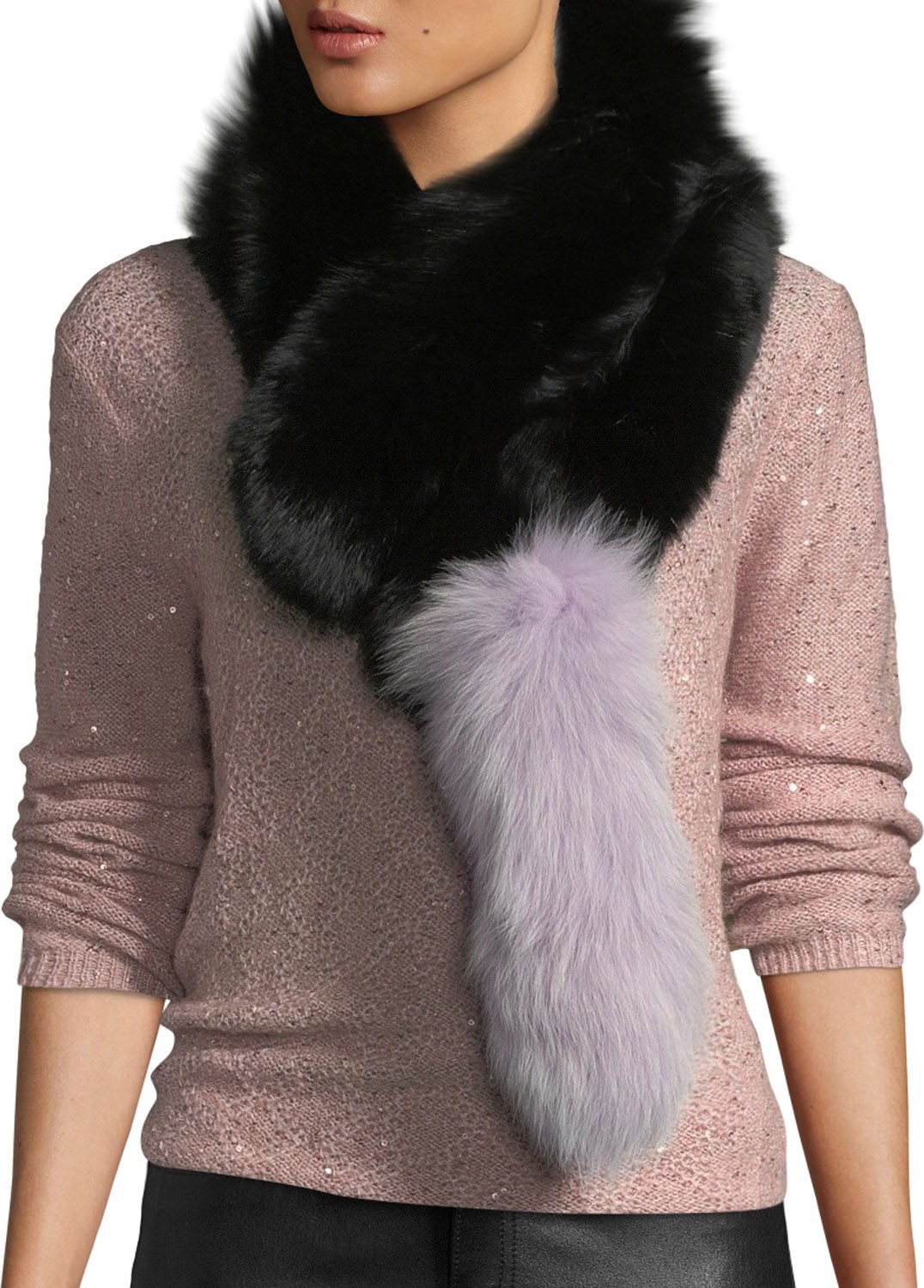 Charlotte Simone Popsicle Fur Pull-Through Scarf