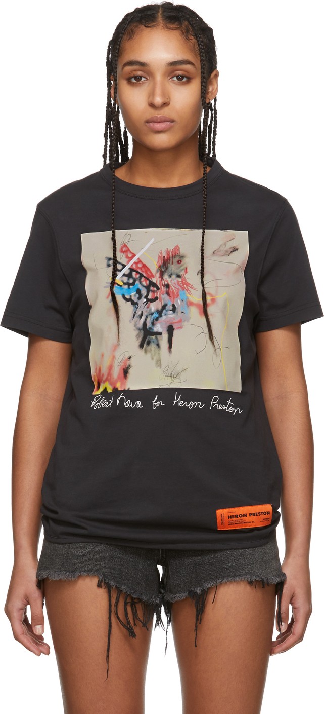 Heron Preston Black Robert Nava Edition T-Shirt