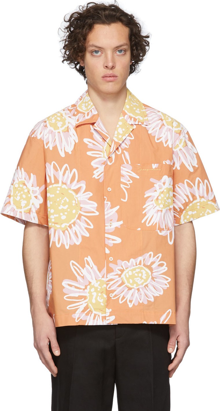 Jacquemus Orange 'La Chemise Jean' Short Sleeve Shirt