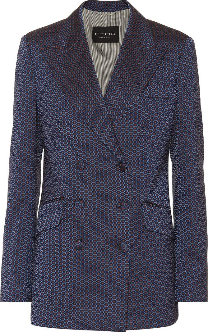 Etro Double-breasted jacquard blazer