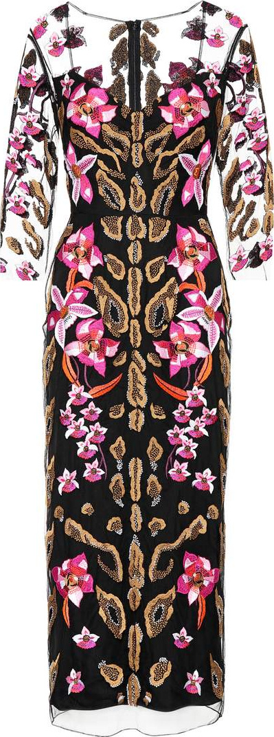 Temperley London Pardus embroidered tulle dress