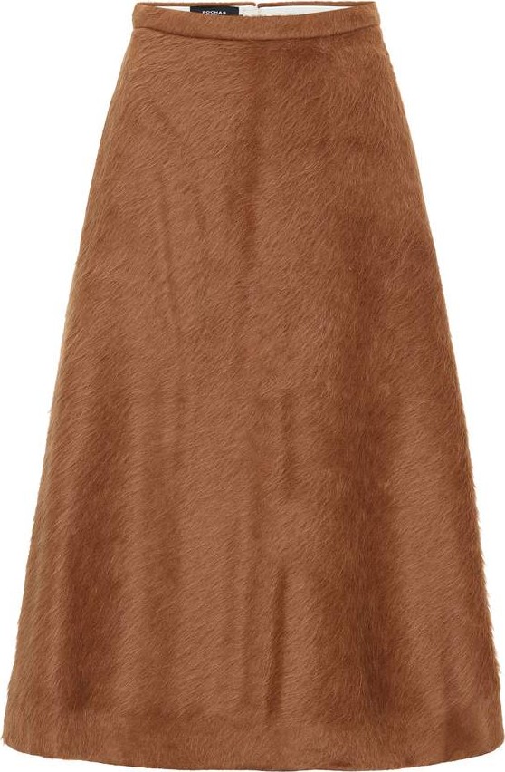 ROCHAS Alpaca and wool midi skirt
