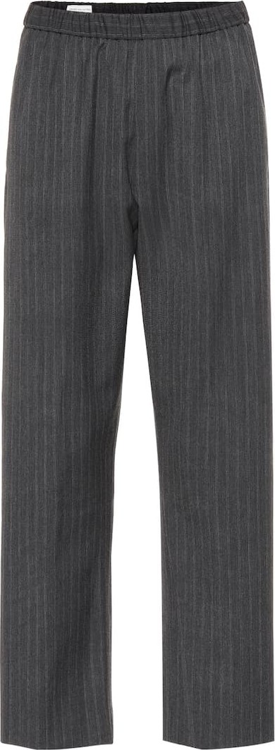 Dries Van Noten High-rise straight wool-blend pants
