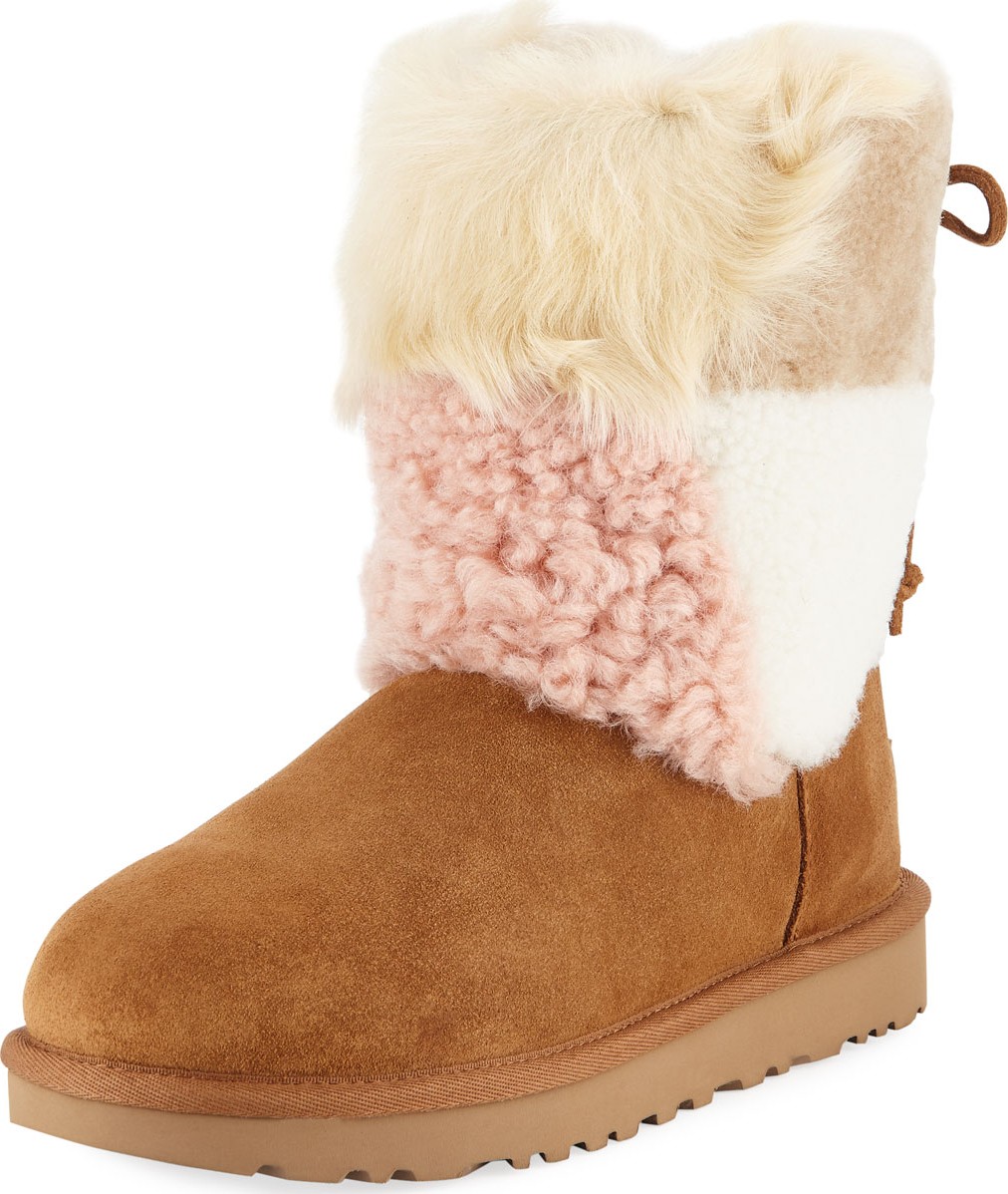 UGG Classic Patchwork Fluff Boots