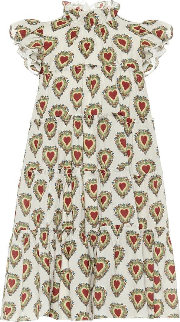 RHODE Printed cotton minidress