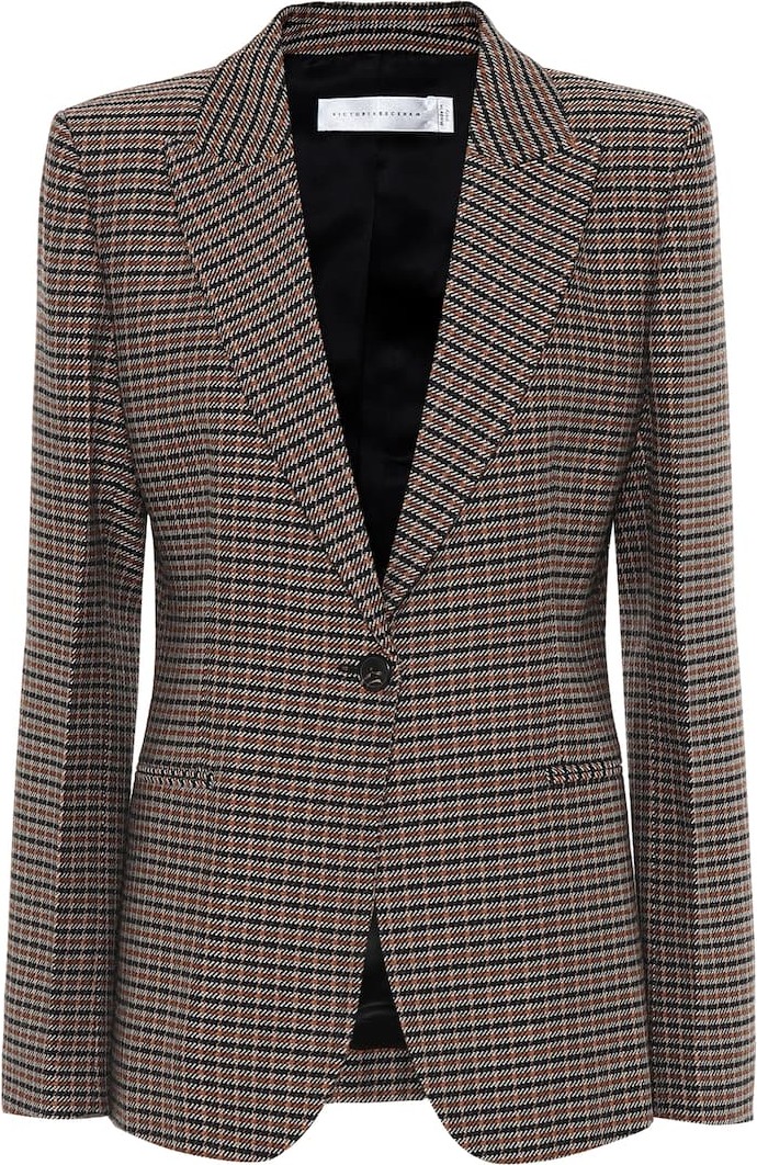 Victoria Beckham Checked wool blazer