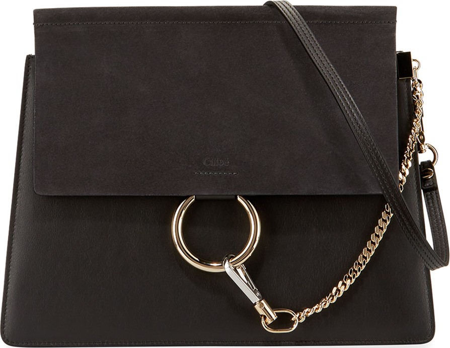 Chloe Faye Medium Leather & Suede Shoulder Bag