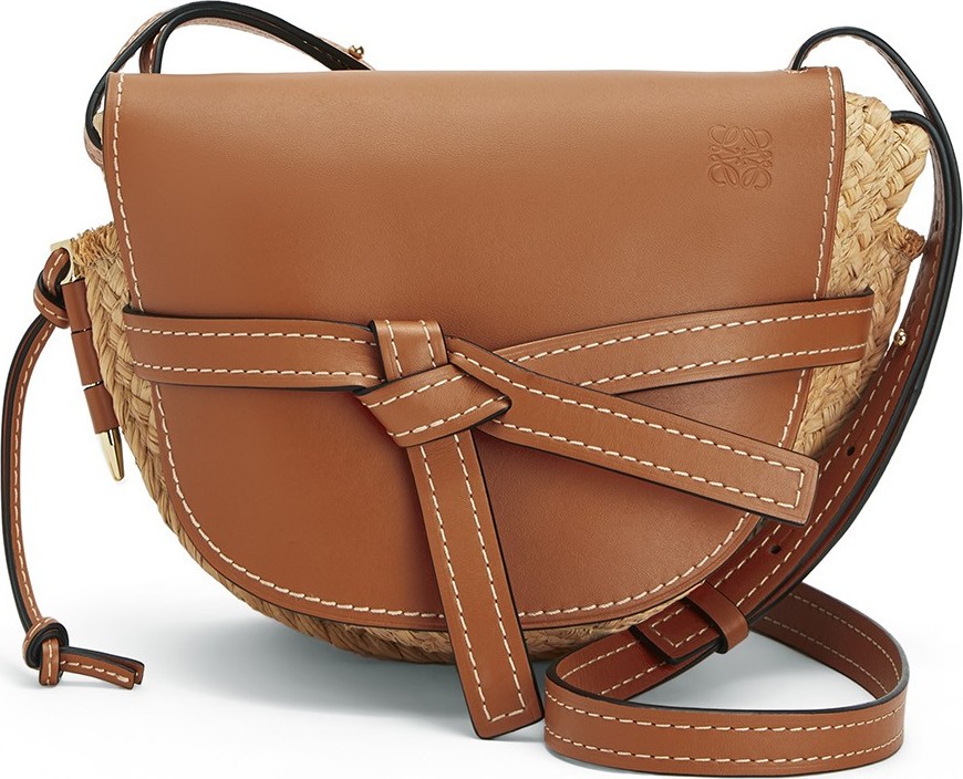 LOEWE Tan and Natural Gate Small Bag
