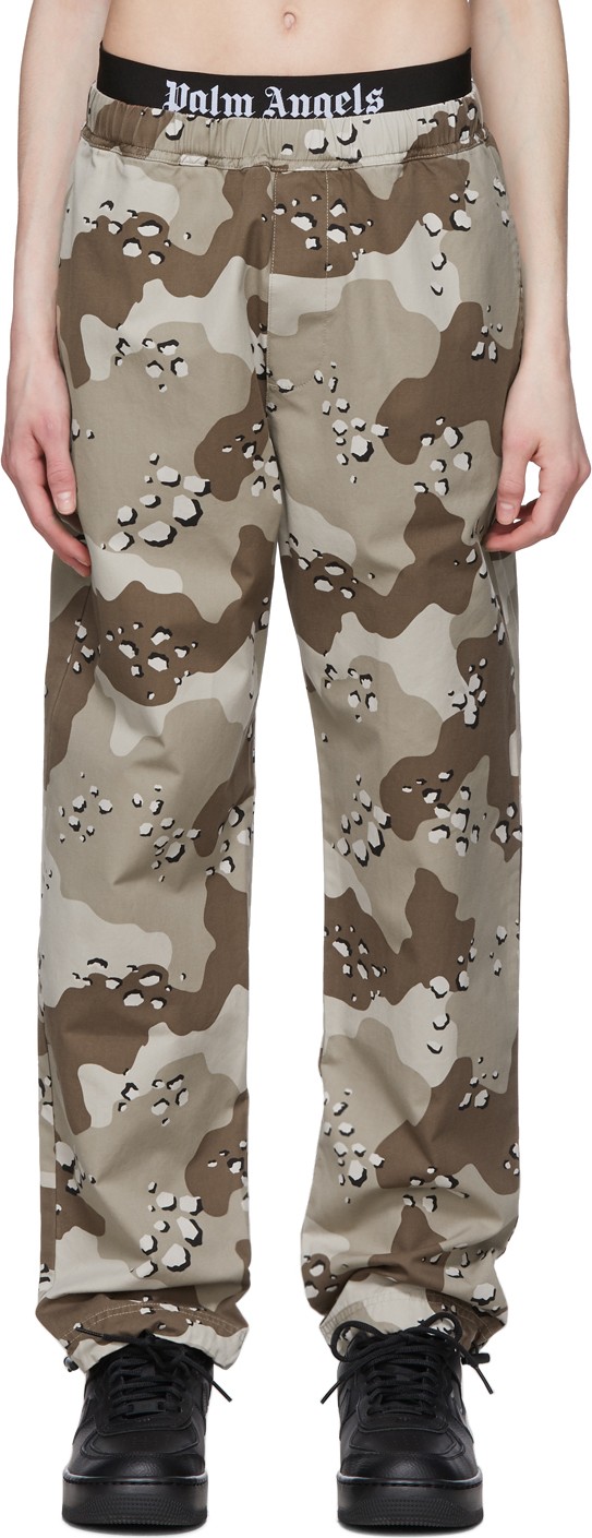 Palm Angels Brown Camouflage Aftersport Lounge Pants Palm Angels Brown Camouflage Aftersport Lounge Pants