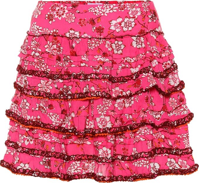 Poupette St Barth Bibi floral-printed miniskirt