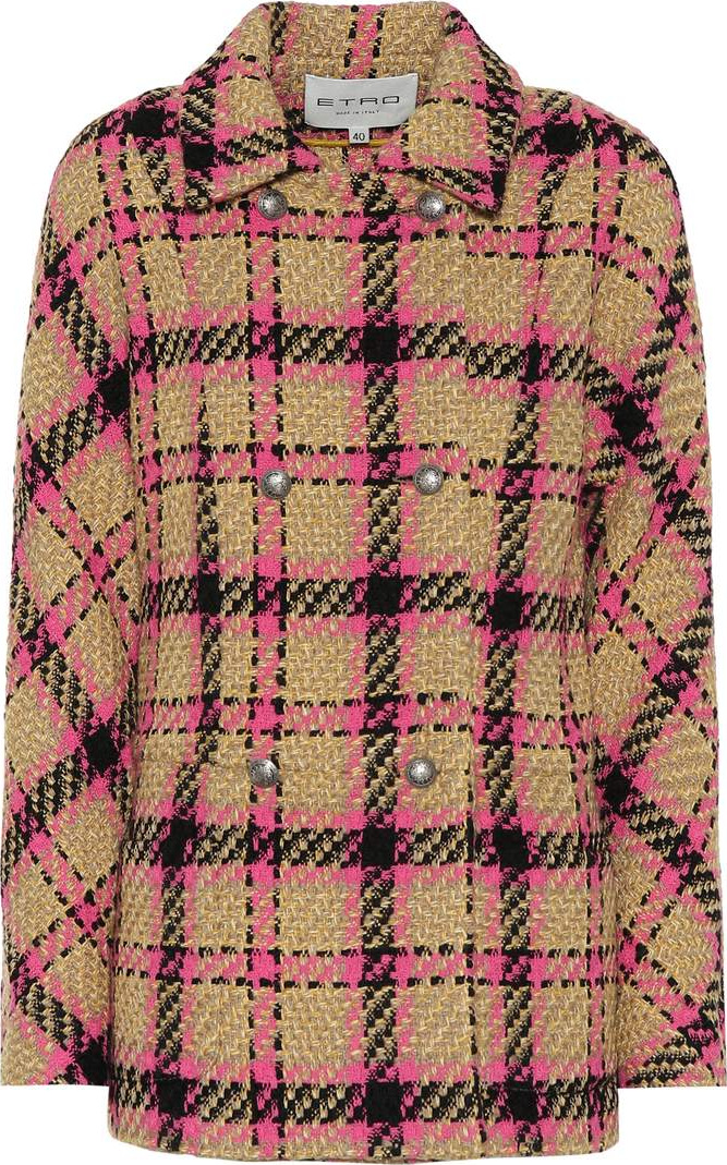Etro Plaid wool-blend jacket