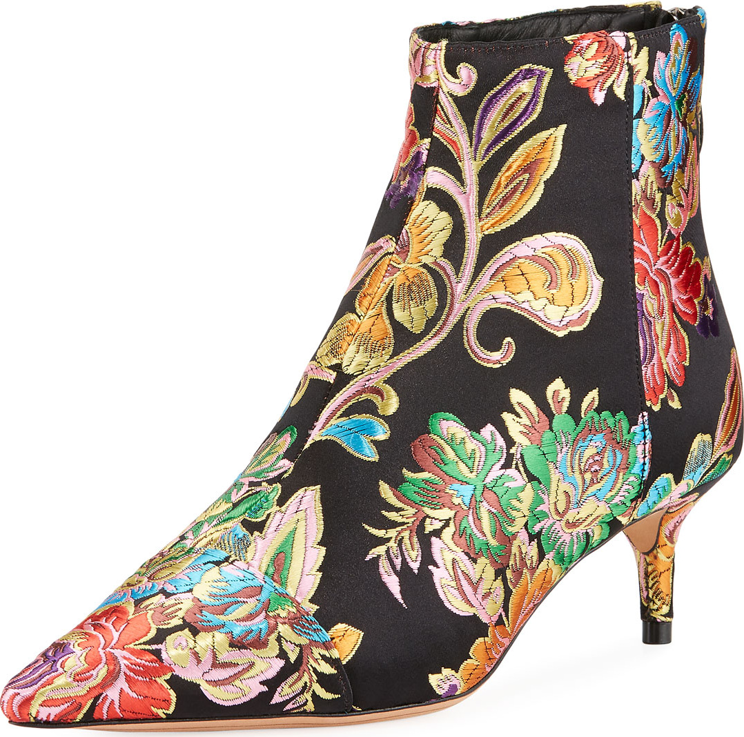 Alexandre Birman Kittie Jacquard Zip Booties