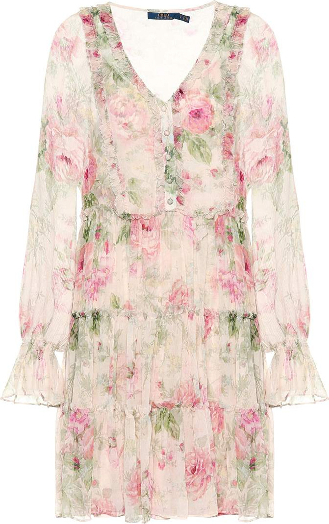 Polo Ralph Lauren Floral-printed silk dress