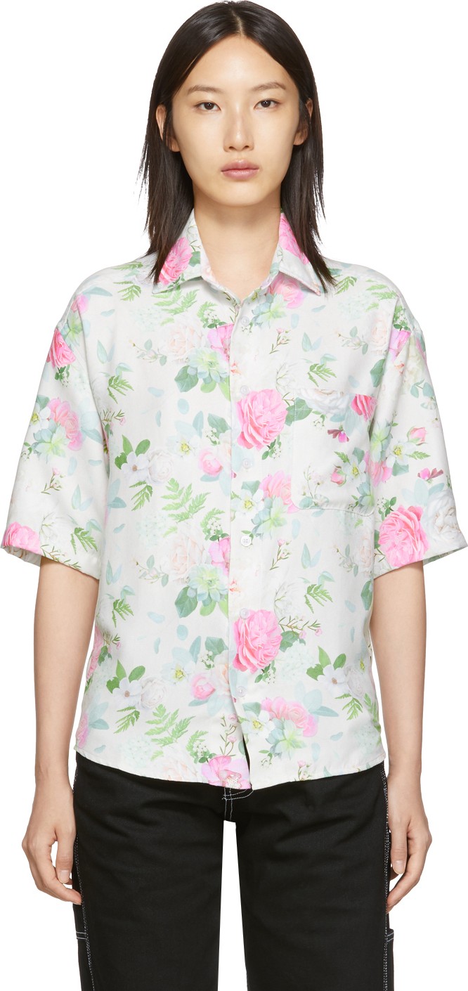 Noon Goons White & Multicolor Prom Shirt