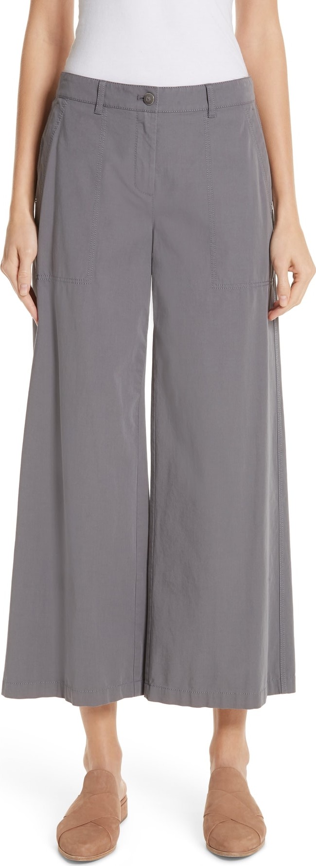 Lafayette 148 New York Fulton Wide Leg Crop Pants