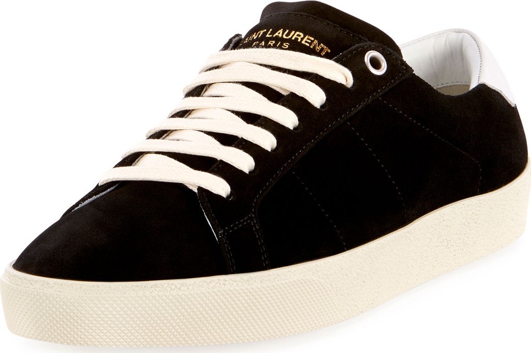 Saint Laurent Court Classic Suede Sneakers