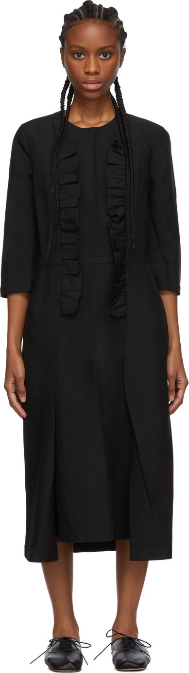 Comme Des Garçons Comme Des Garçons Black Ruffle Detail Dress