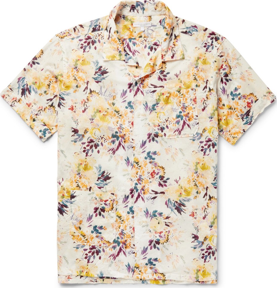 Engineered Garments Camp-Collar Printed Cotton Shirt