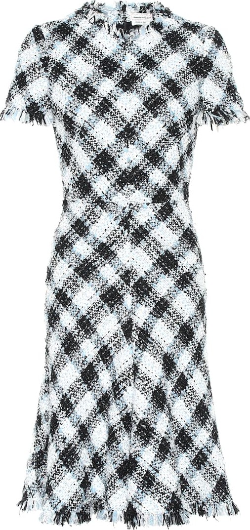 Alexander McQueen Checked tweed dress