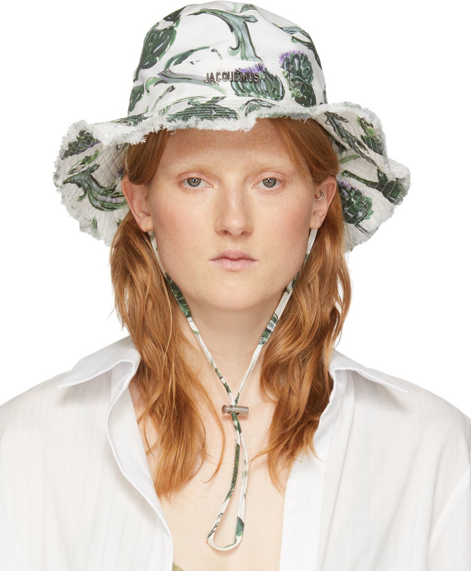 Jacquemus White Artichoke 'Le Bob Artichaut' Bucket Hat