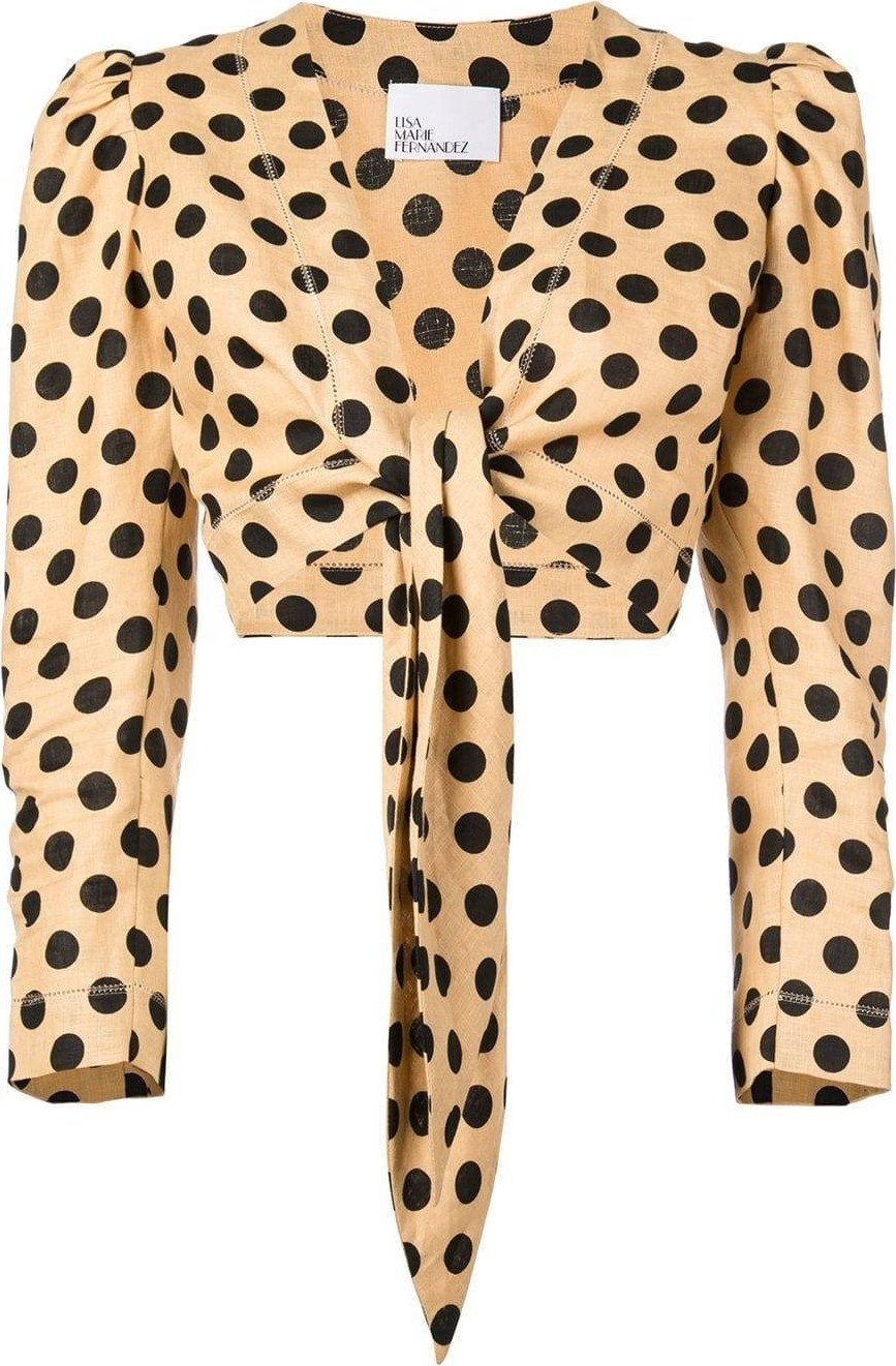 Lisa Marie Fernandez polka dot crop top