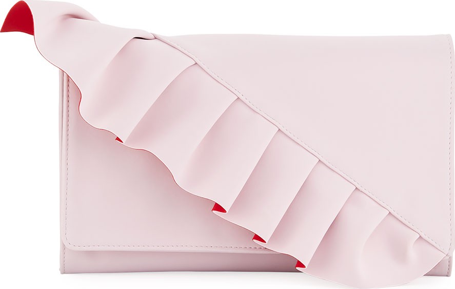 La Petite Robe di Chiara Boni Capri Ruffled Clutch Bag