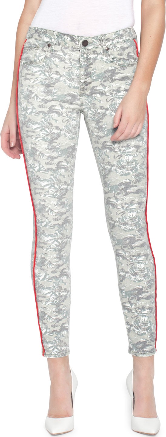 Parker Smith Ava Printed Skinny Jeans w/ Side Stripes