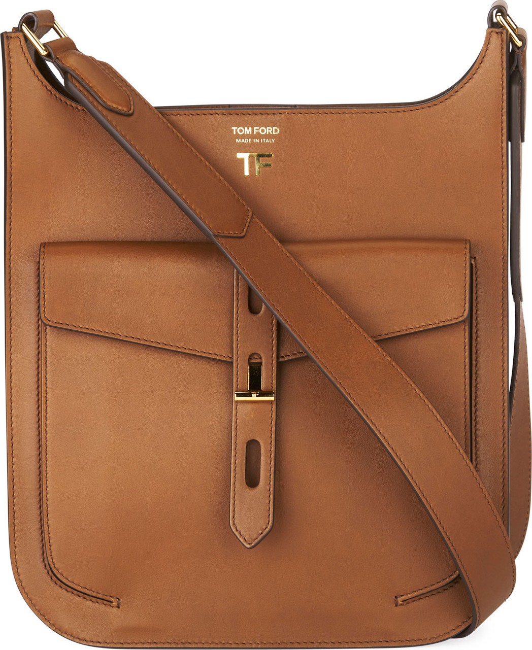 TOM FORD Hollywood Medium Grain Leather Crossbody Bag