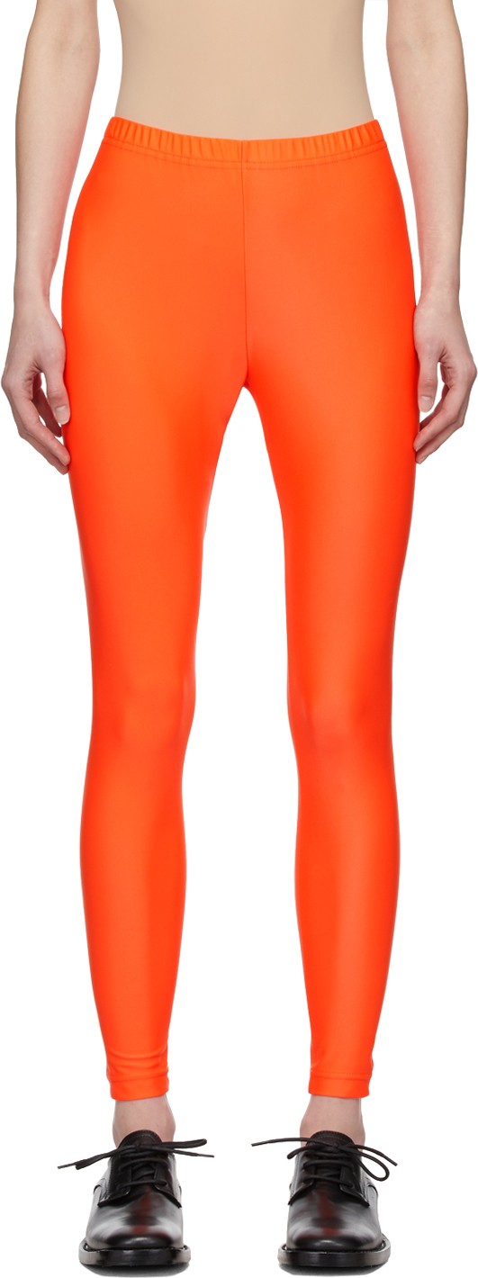 Junya Watanabe Orange Stretch Tricot Leggings