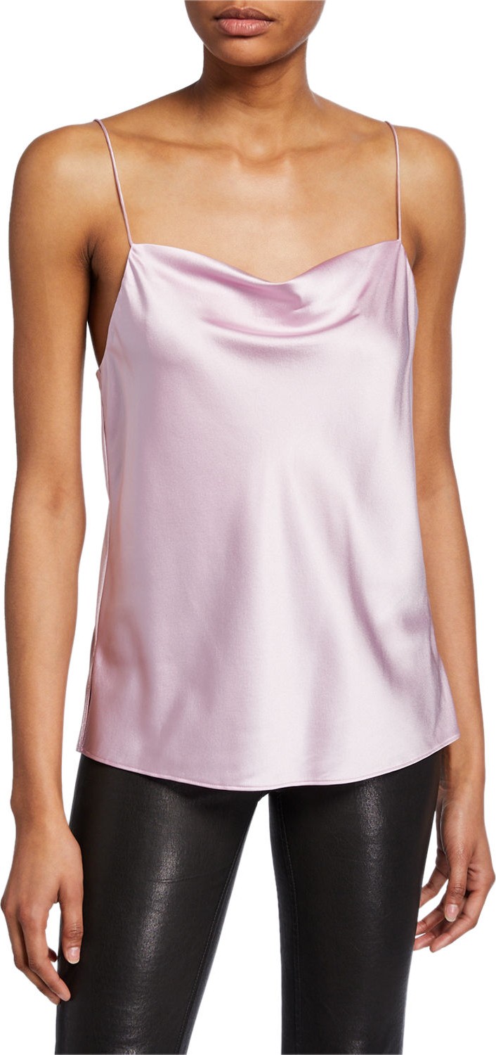 CAMI NYC The Axel Frose Cowl-Neck Silk Camisole