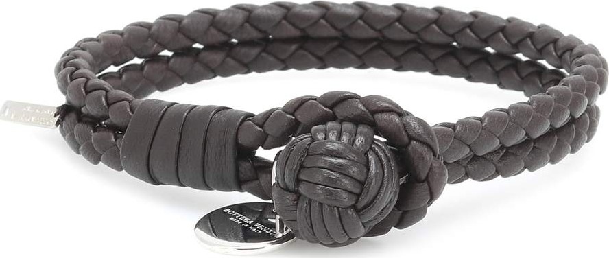 Bottega Veneta Knot intrecciato leather bracelet
